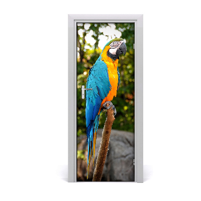 Self-adhesive door sticker Wall of the ara parrot