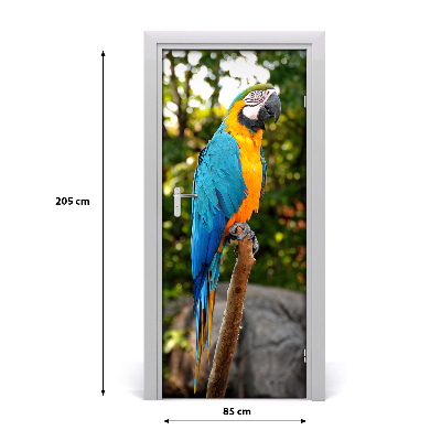 Self-adhesive door sticker Wall of the ara parrot