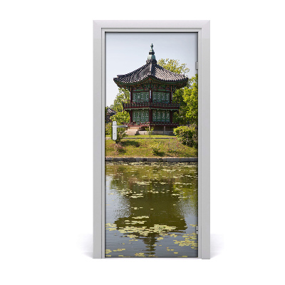 Door wallpaper Japanese park