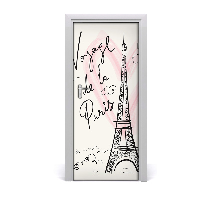 Door wallpaper Eiffel tower paris