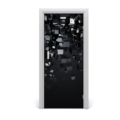 Self-adhesive door sticker 3d abstraction