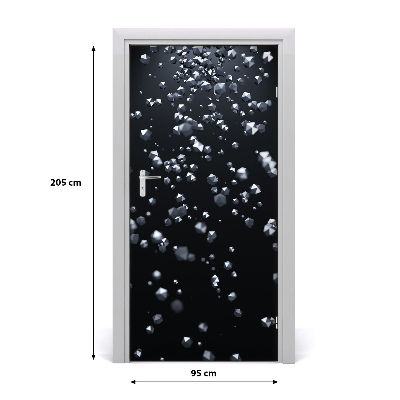 Self-adhesive door sticker 3d abstraction