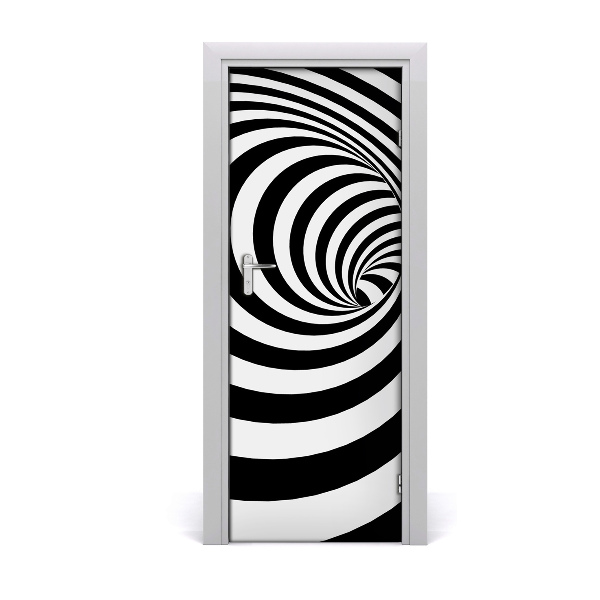 Self-adhesive door sticker Spiral with stripes