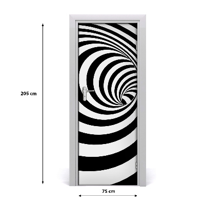 Self-adhesive door sticker Spiral with stripes