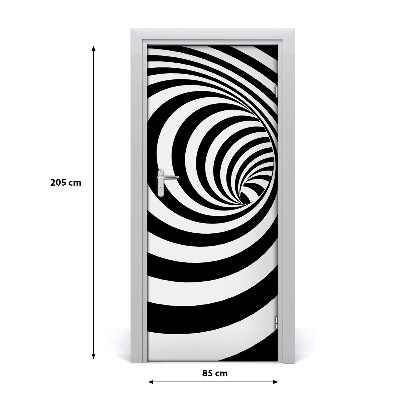 Self-adhesive door sticker Spiral with stripes