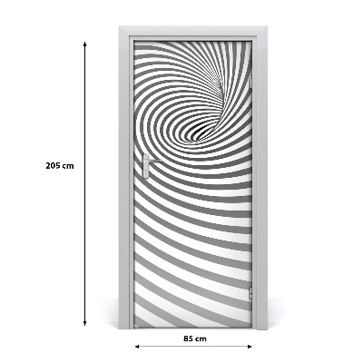 Self-adhesive door sticker Spiral with stripes