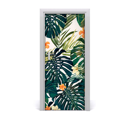 Self-adhesive door veneer Hawaiian pattern