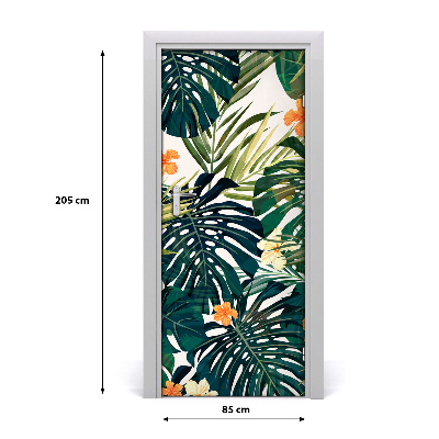 Self-adhesive door veneer Hawaiian pattern