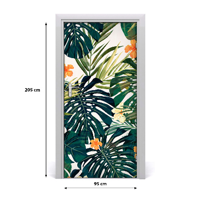 Self-adhesive door veneer Hawaiian pattern