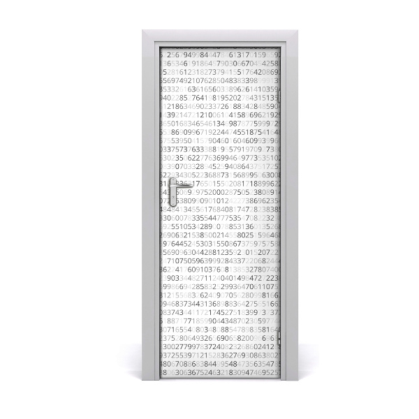 Door wallpaper Binary code