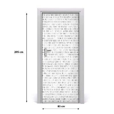 Door wallpaper Binary code