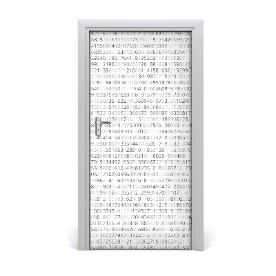 Door wallpaper Binary code