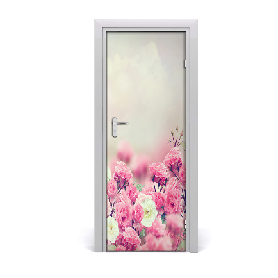 Self-adhesive door sticker Wild rose