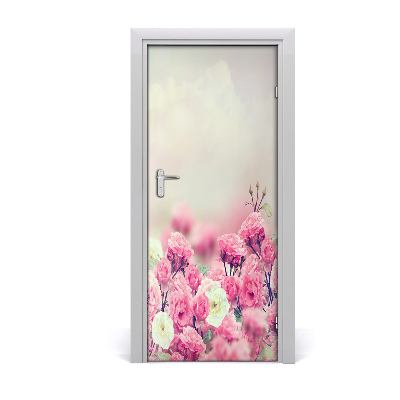 Self-adhesive door sticker Wild rose