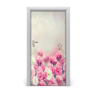 Self-adhesive door sticker Wild rose