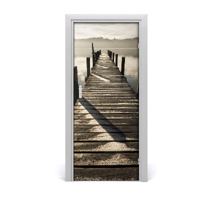 Door wallpaper Wooden pier