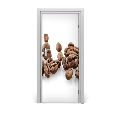 Self-adhesive door sticker Coffee beans