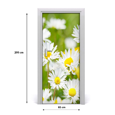 Self-adhesive door sticker Daisies