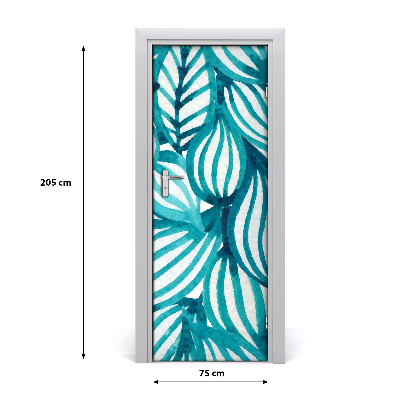 Self-adhesive door wallpaper Leaves