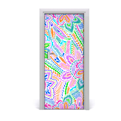 Self-adhesive door veneer Floral pattern