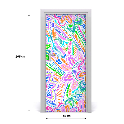 Self-adhesive door veneer Floral pattern