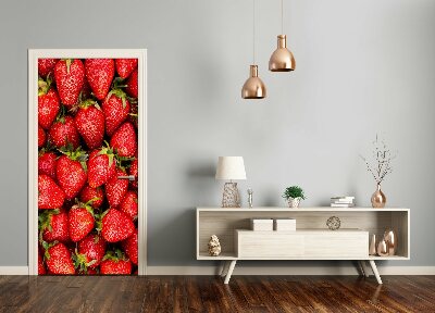 Self-adhesive door sticker Strawberries