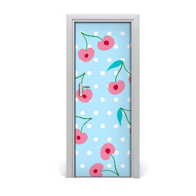 Self-adhesive door sticker The wall of cherry