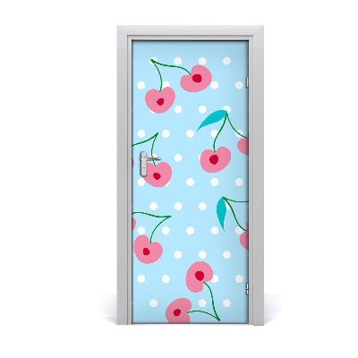 Self-adhesive door sticker The wall of cherry