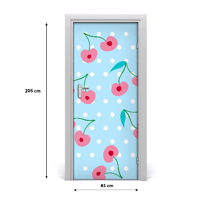 Self-adhesive door sticker The wall of cherry