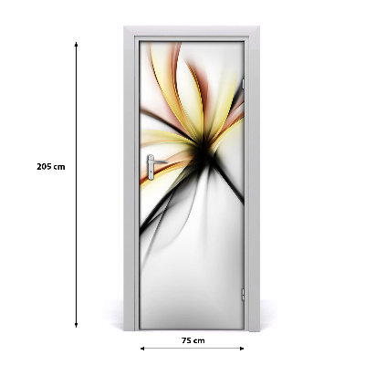 Self-adhesive door sticker Abstract flower