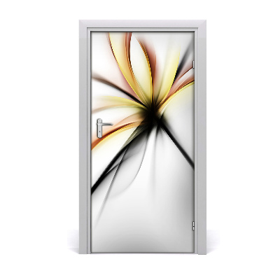 Self-adhesive door sticker Abstract flower