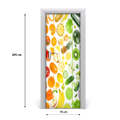 Self-adhesive door sticker Fruits and vegetables