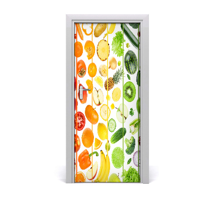 Self-adhesive door sticker Fruits and vegetables