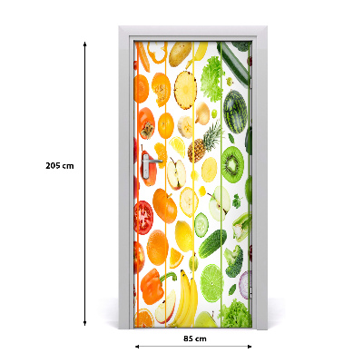 Self-adhesive door sticker Fruits and vegetables