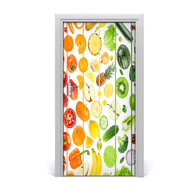 Self-adhesive door sticker Fruits and vegetables