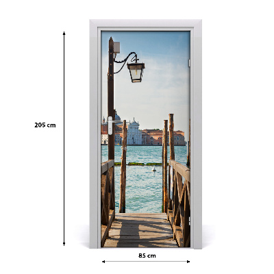 Self-adhesive door wallpaper Venice italy