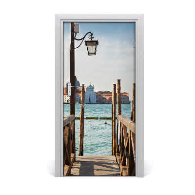 Self-adhesive door wallpaper Venice italy