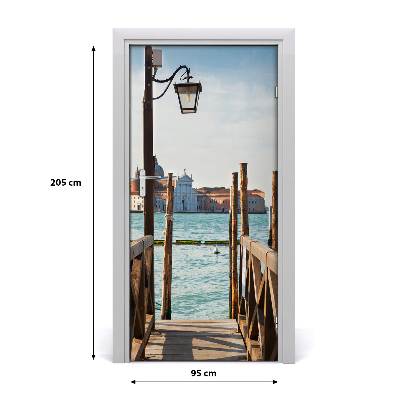 Self-adhesive door wallpaper Venice italy