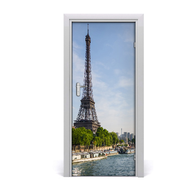 Self-adhesive door wallpaper Eiffel tower