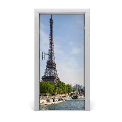 Self-adhesive door wallpaper Eiffel tower