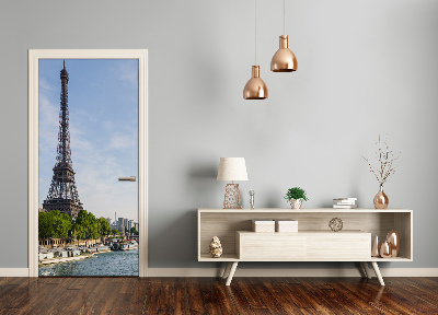 Self-adhesive door wallpaper Eiffel tower