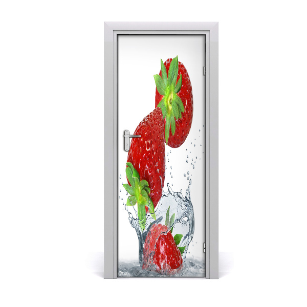 Self-adhesive door sticker Strawberries