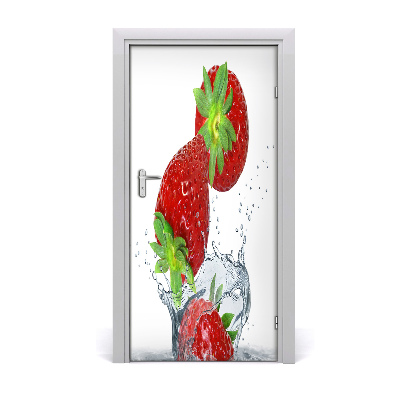 Self-adhesive door sticker Strawberries