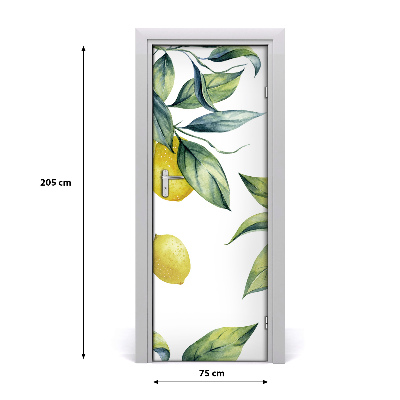 Self-adhesive door sticker Lemons