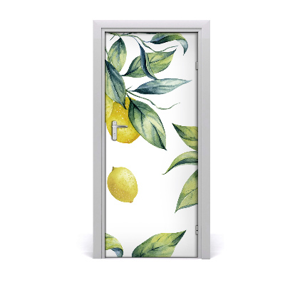 Self-adhesive door sticker Lemons