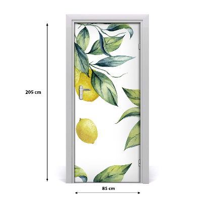 Self-adhesive door sticker Lemons