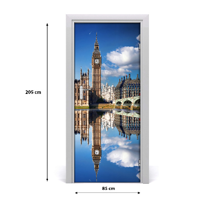 Self-adhesive door wallpaper Big ben london