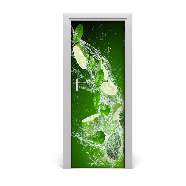 Self-adhesive door sticker Limes