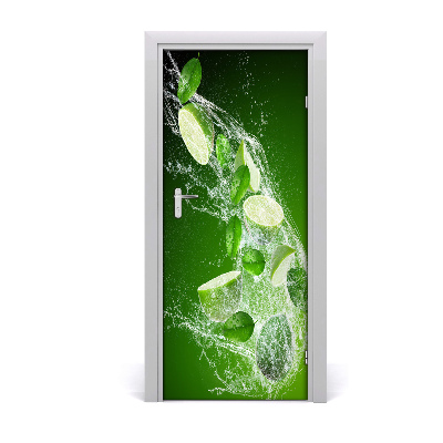 Self-adhesive door sticker Limes