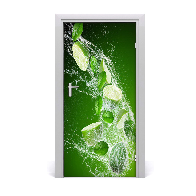 Self-adhesive door sticker Limes